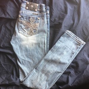Miss Me Bling Decor Skinny Jeans